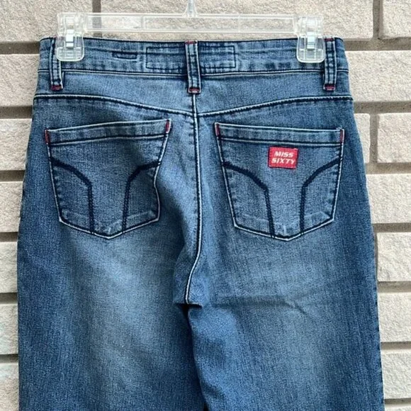 Miss Sixty Vintage Y2K Snuffles Denim Straight Leg Jeans Sz 27 - Picture 8 of 13